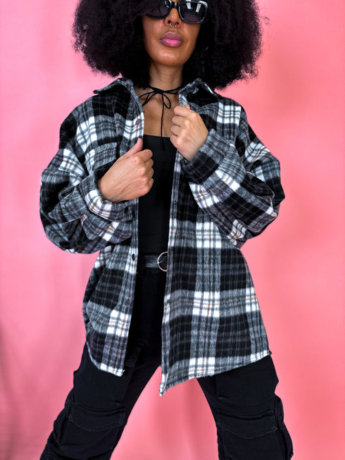 Plaid shirt "RAINY DAY" VMC58 - BLACK